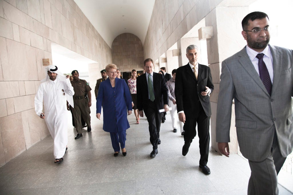 Lithuanian President Visits Georgetown University School of Foreign Service in Qatar