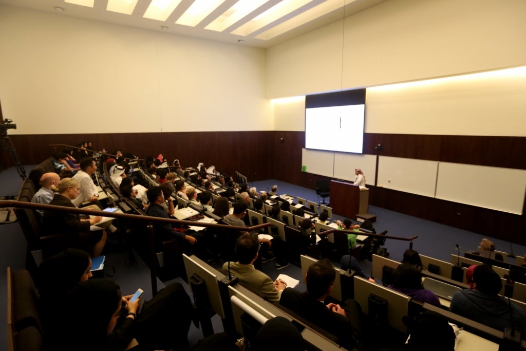 Al Khater Speaks at GU-Q About Qatar Economy