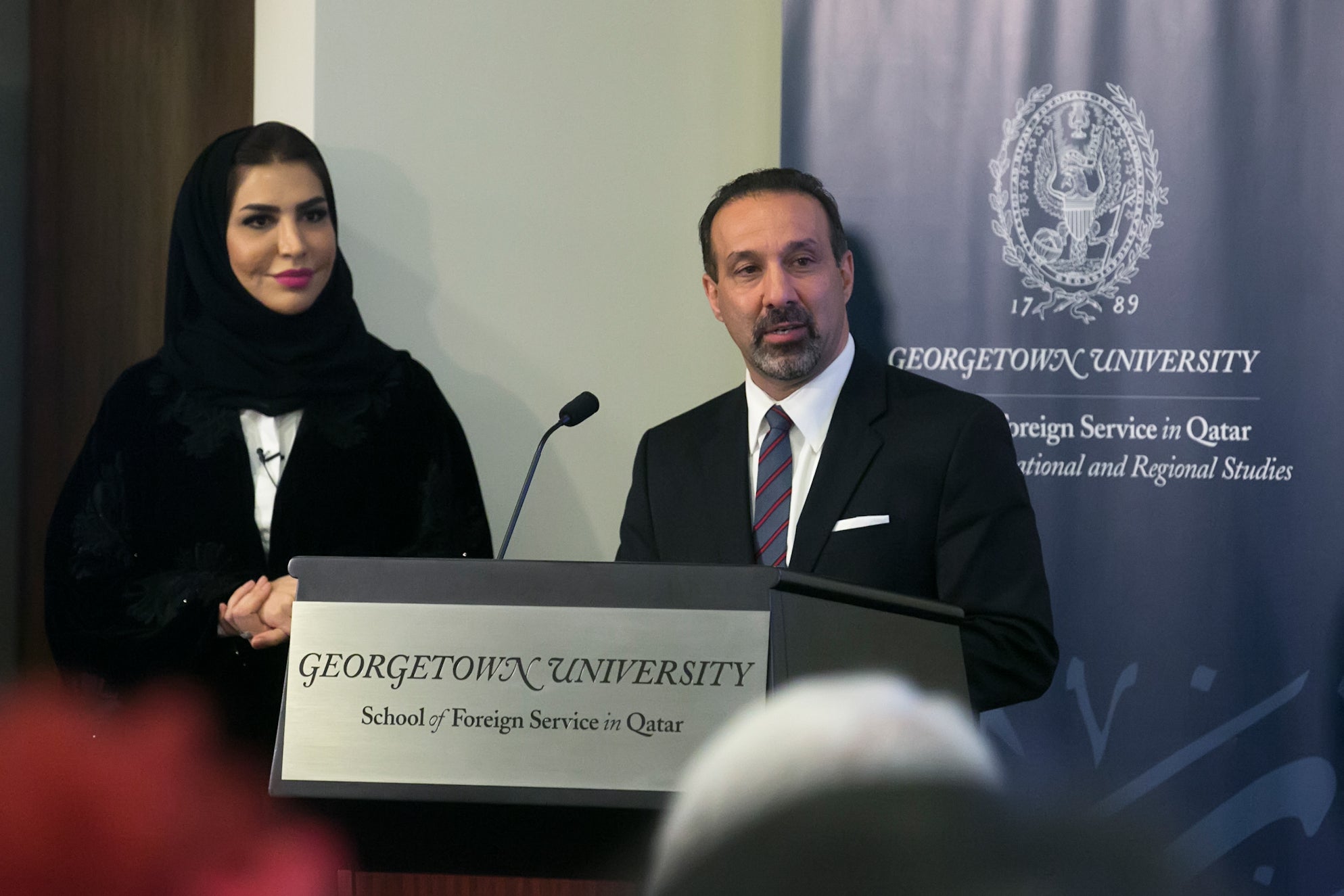 Buthaina Al Ansari and Dr. Mehran Kamrava