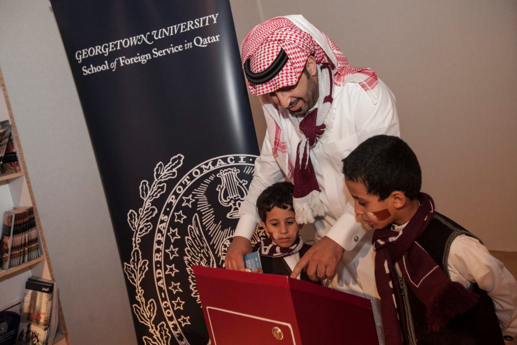 Interactive Educational Quizzes at Georgetown Booth