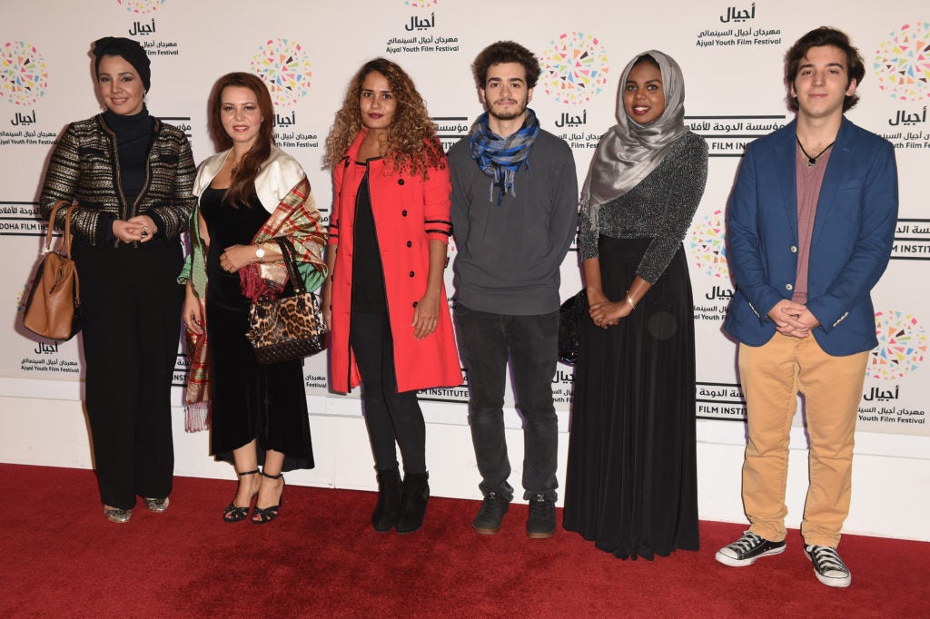 Suzi Mirgani and Athanasios Sardellis on the Red Carpet at Ajyal Film Festival 2014
