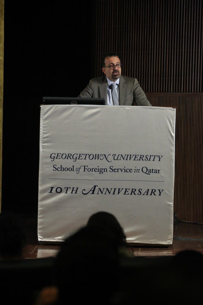 Professor  Joseph Massad at the lecture