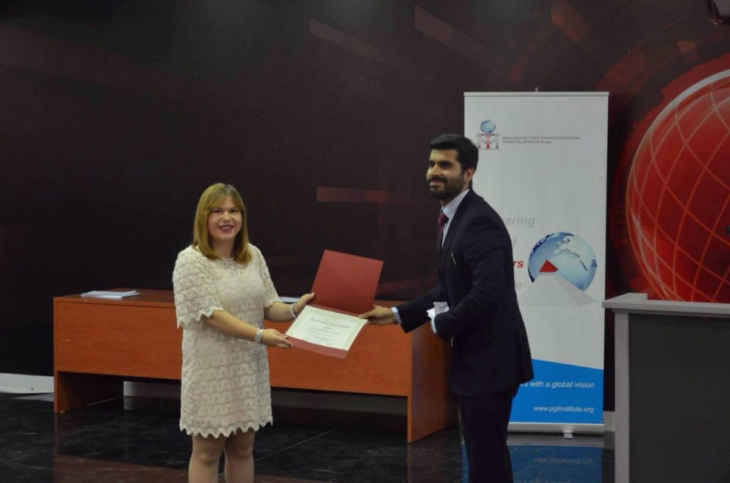 Abdurrahman Naveed receives award for best delegate
