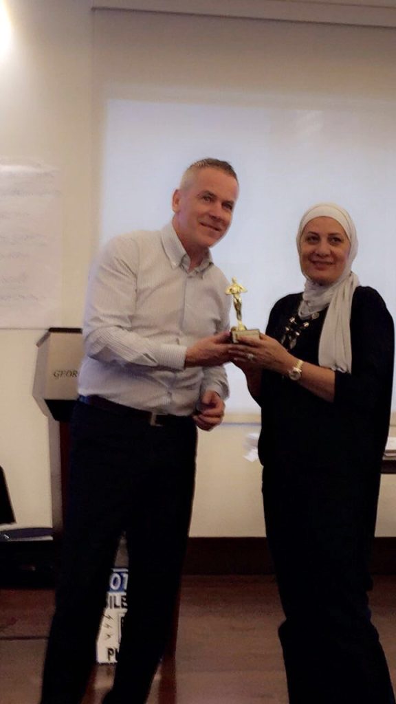 Hadeel Salameh wins 'Oscar' at Project Management Training Course
