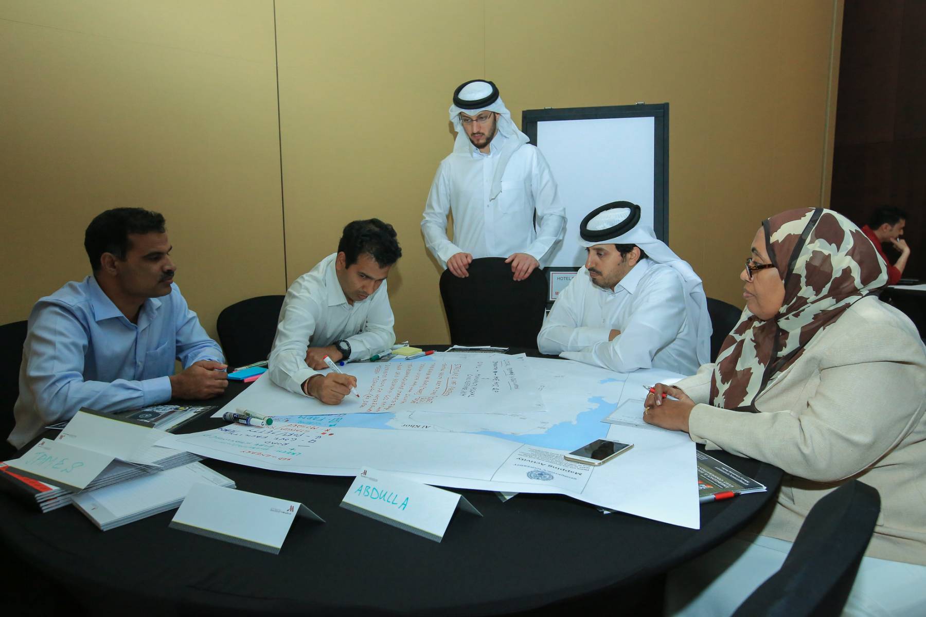 Participants taking part in activities during the course