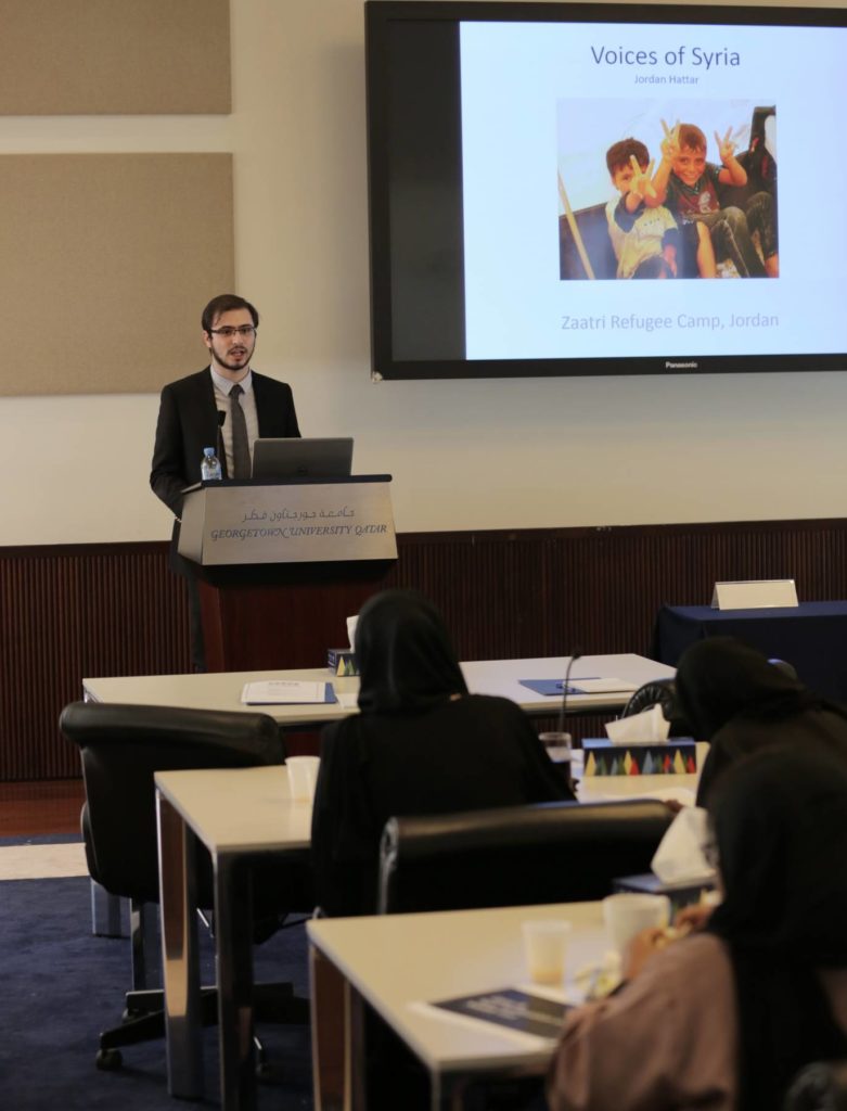 Student presenting during the M.E.S.S.A Conference