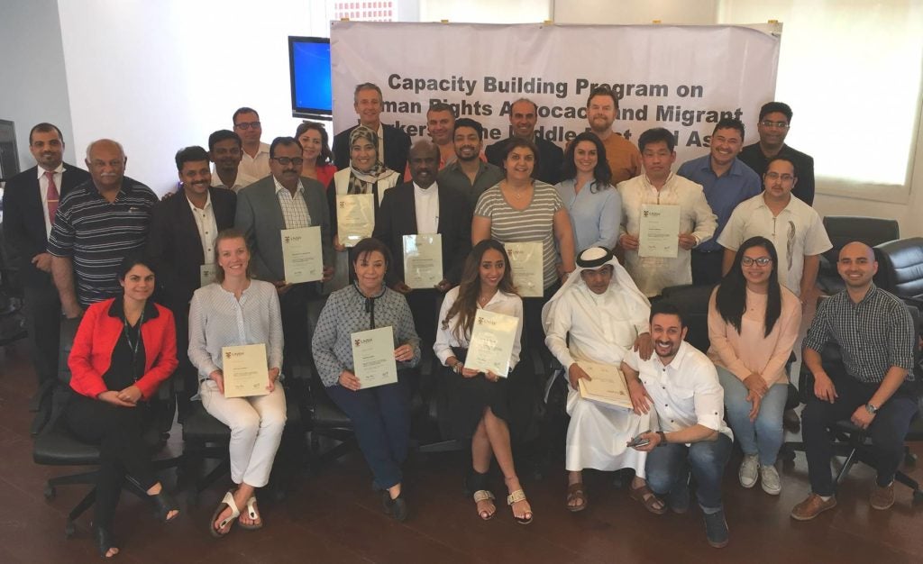 Participants in the training course