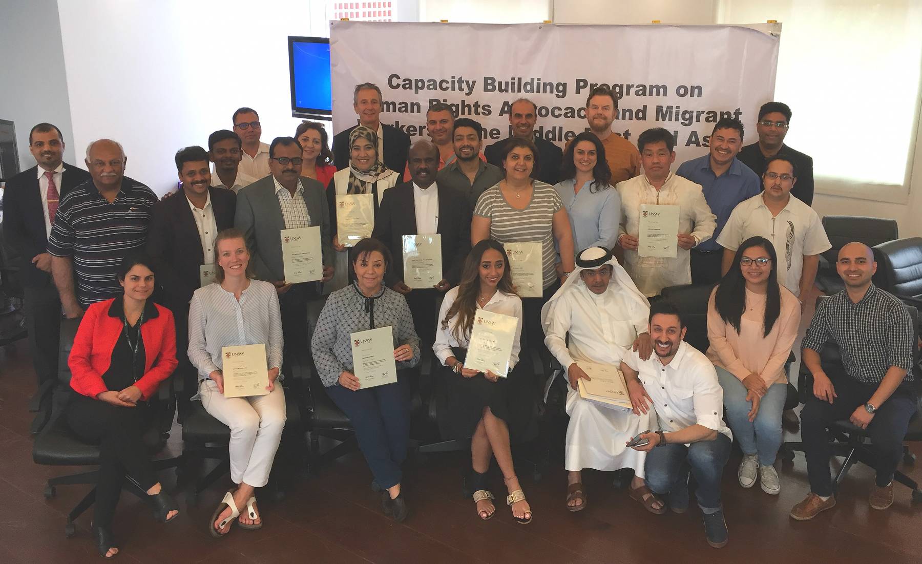Participants in the training course