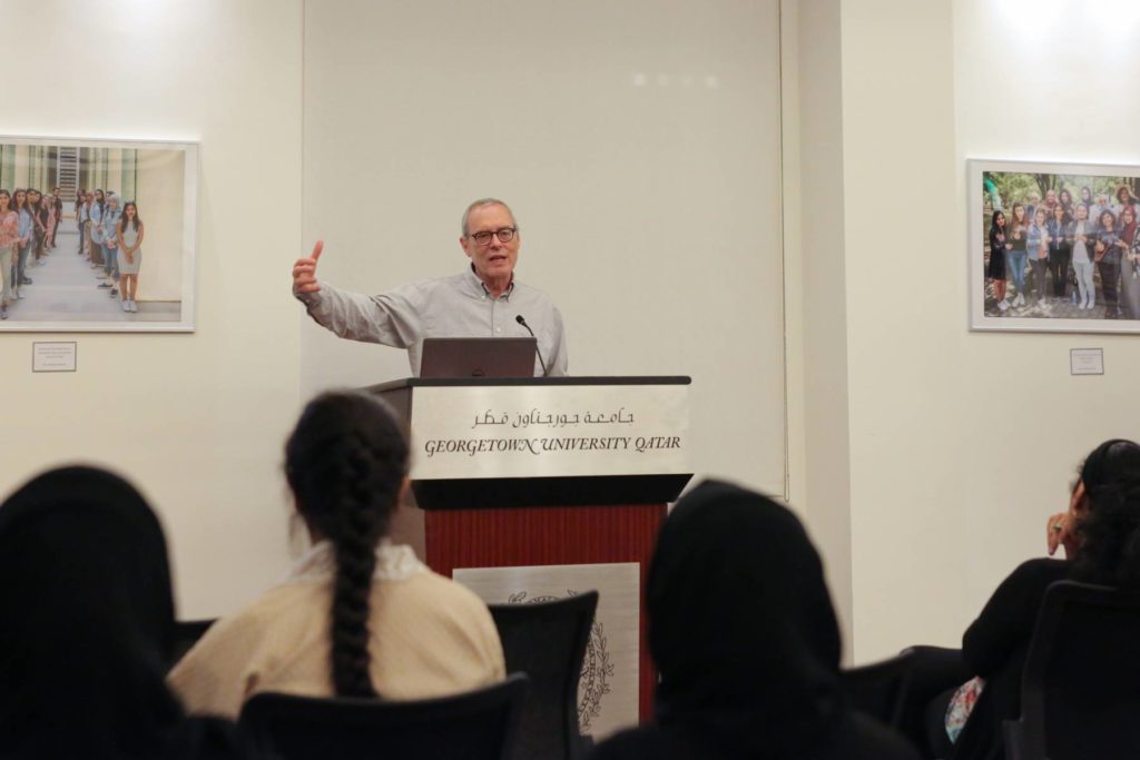 Professor David B. Edwards during the lecture