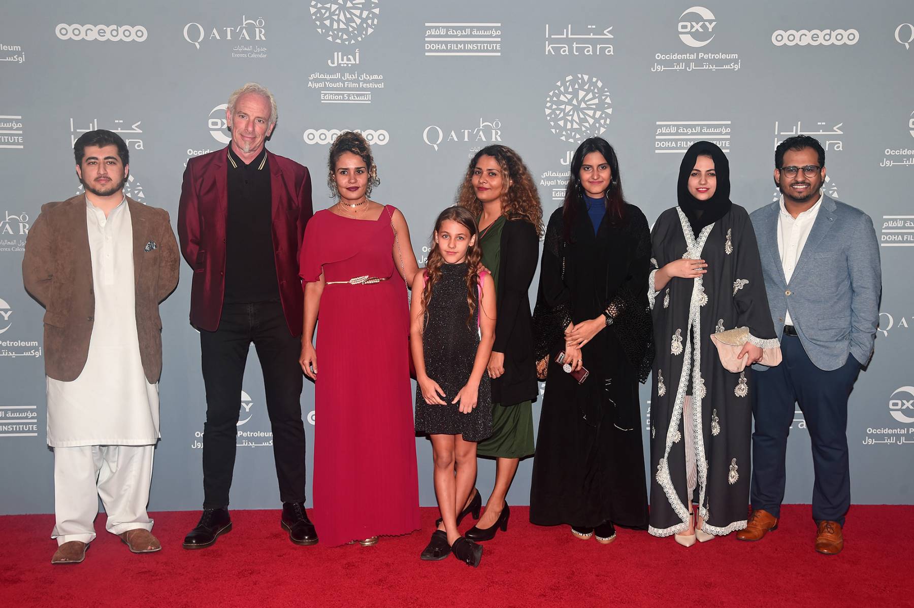 Georgetown students join CIRS filmmaker Suzi Mirgani on the Ajyal Film Festival red carpet