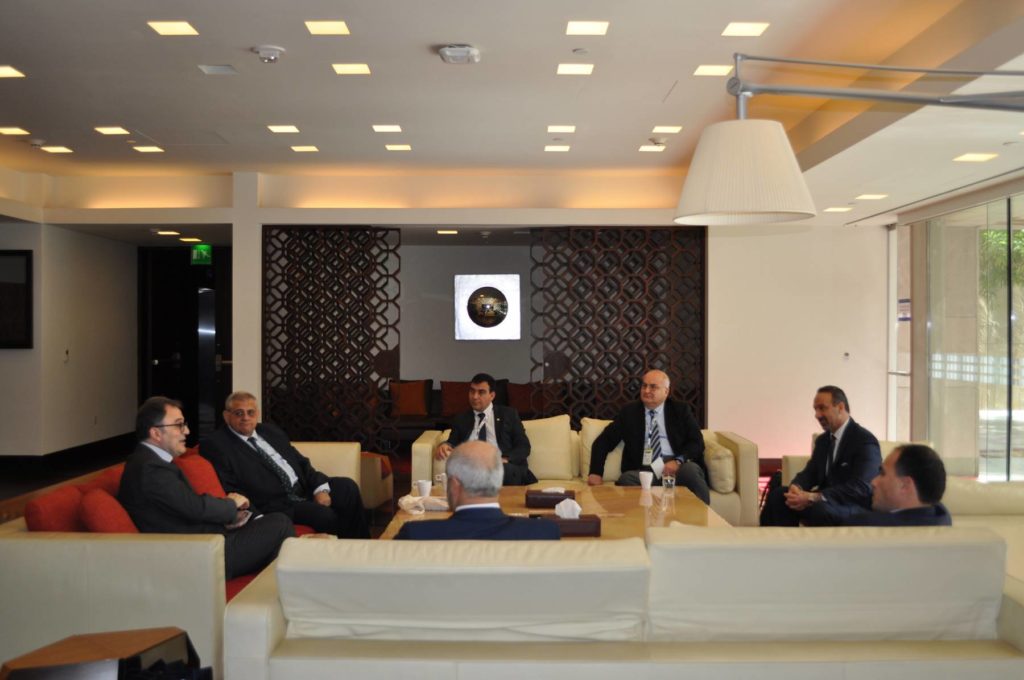 Dean Dallal and Director of CIRS Mehran Kamrava explore academic opportunities with a delegation from Eastern Mediterranean University