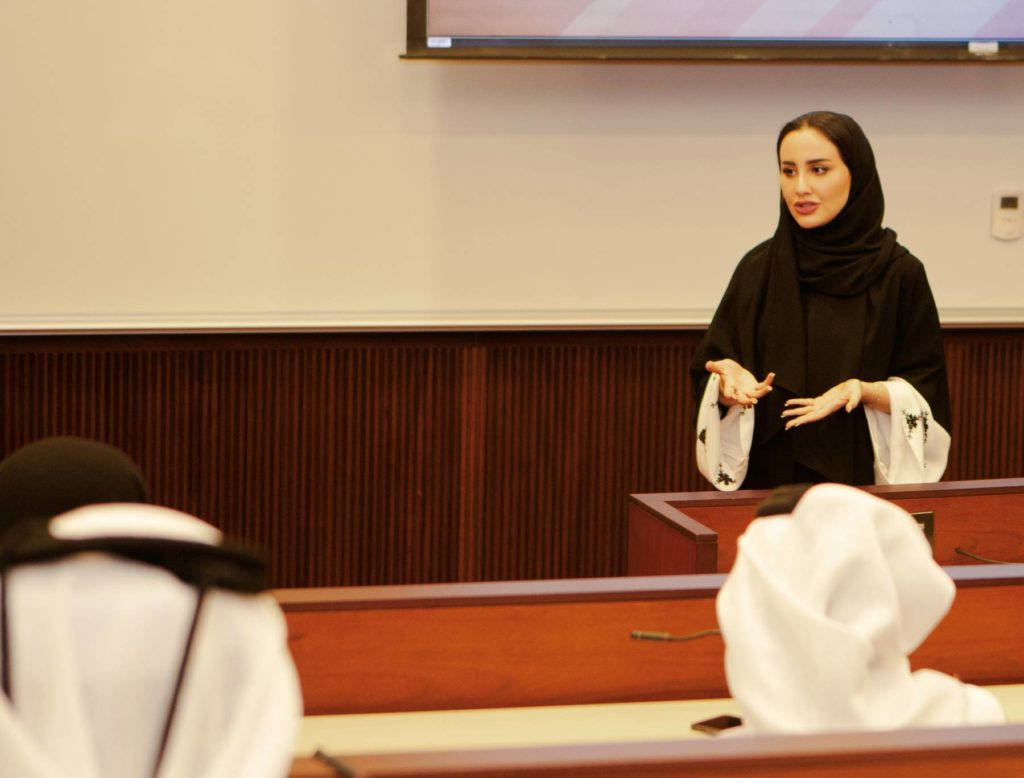 Dana Khalid Al-Anzy (GU-Qâ17) During the Presentation