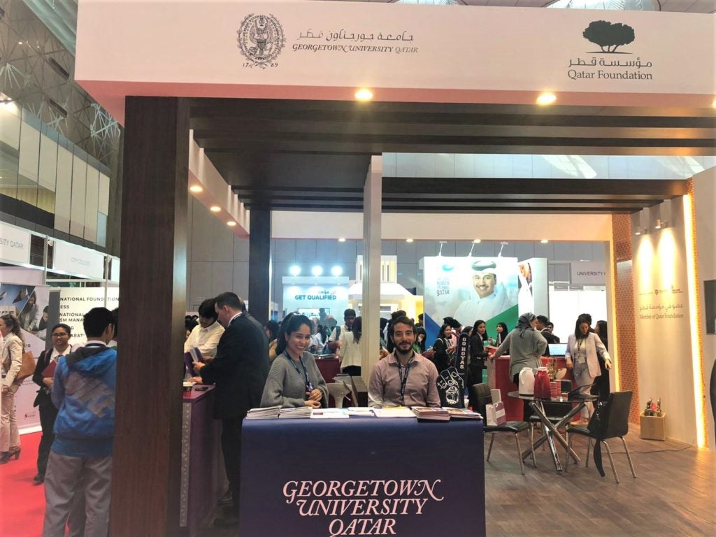 GU-Q at shared Education City pavillion at the University Expo Qatar