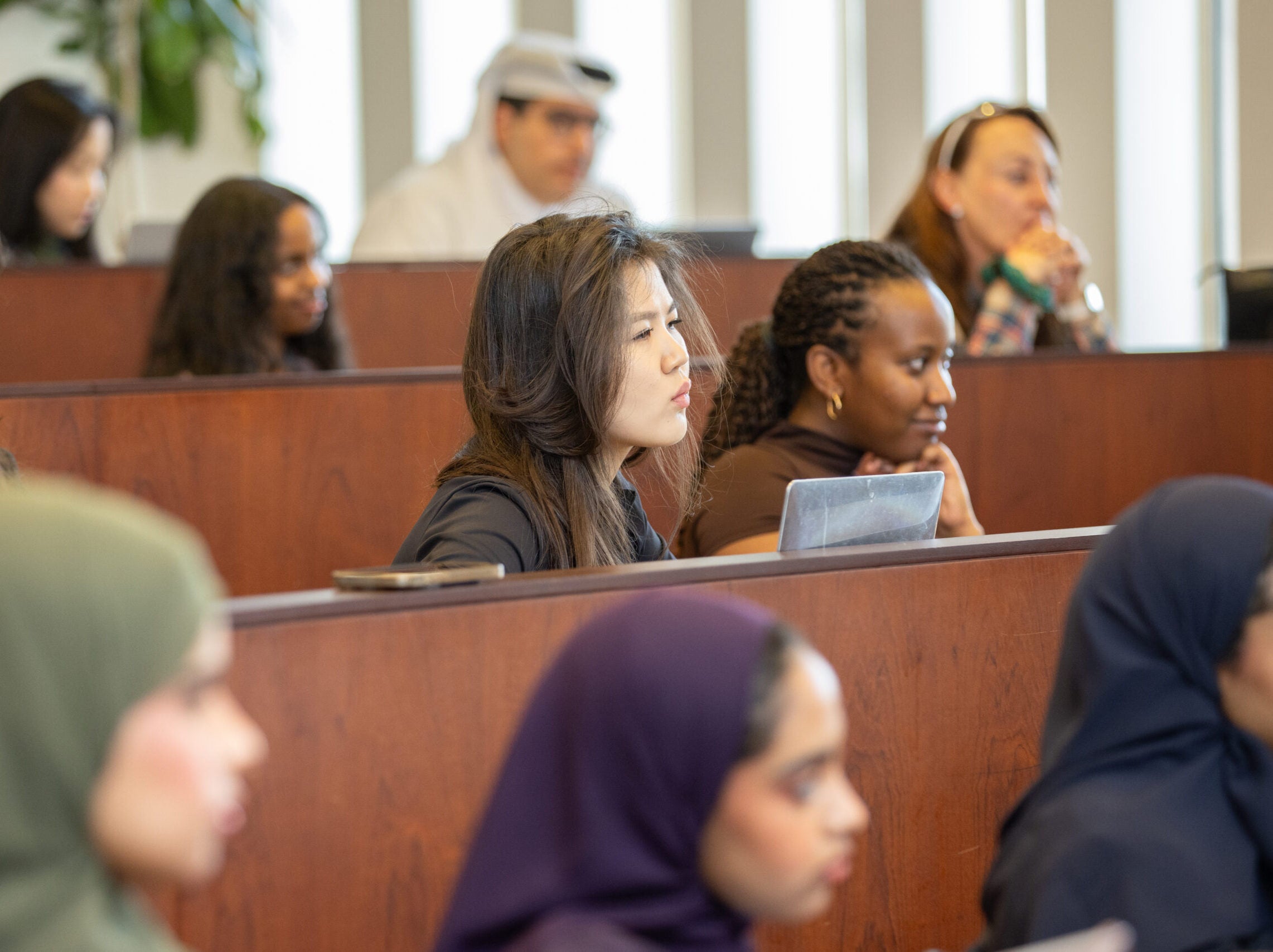 Students sitting in a classroom