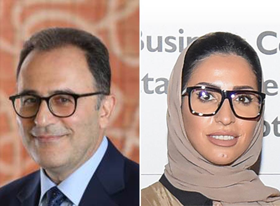Dean Ahmad Dallal and Sheikha Mayes bint Hamad bin Mohammed bin Jaber Al-Thani